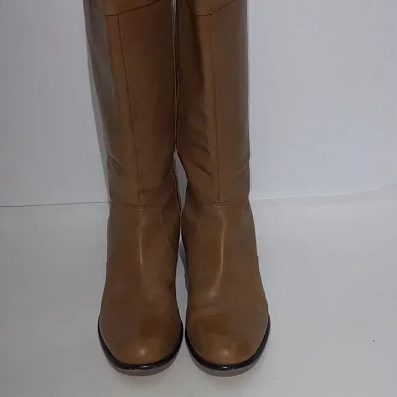 Corso Como Women's Over The Knee Side Zip Leather Riding Boots Brown Size 8M - Picture 5 of 11